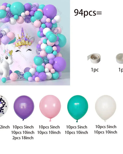 Feiere mit Einhorn Regenbogen Ballons!