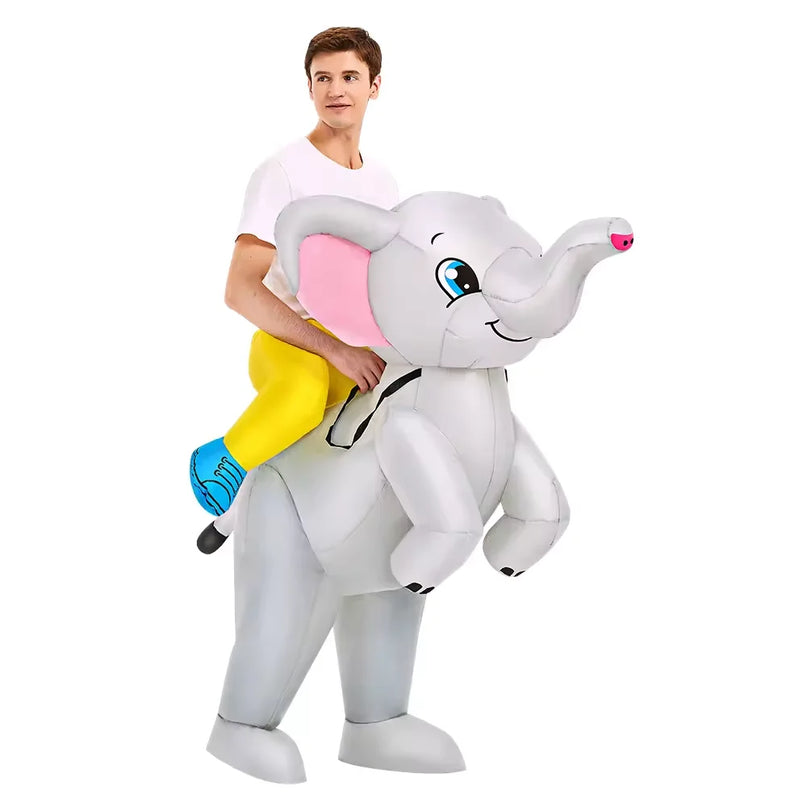 Aufblasbares Einhorn Kostuem fuer Erwachsene und Kinder, geeignet fuer Festivals und Partys