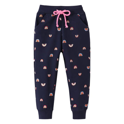 Kinder-Jogginghose in Blau mit Kordelzug und farbenfrohem Einhorn-Print