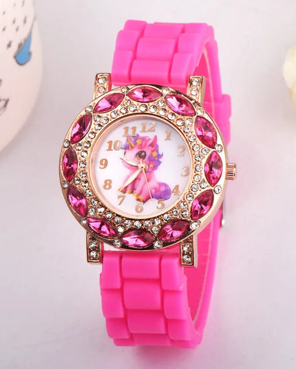 Deine wasserdichte Einhorn Uhr in Pink!