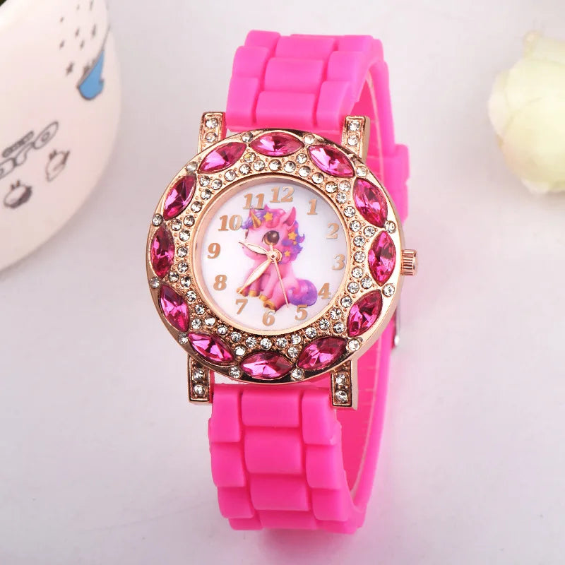 Deine wasserdichte Einhorn Uhr in Pink!