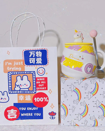 Deine süße Einhorn Tasse mit Löffel!