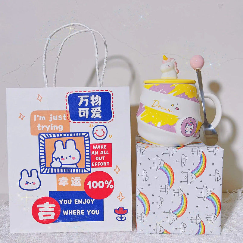 Deine süße Einhorn Tasse mit Löffel!