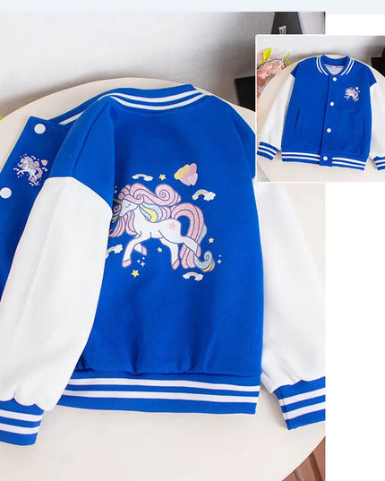 Deine coole Einhorn Baseball Jacke in Lila!