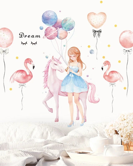 Dein Einhorn Wandtattoo: Ballon und