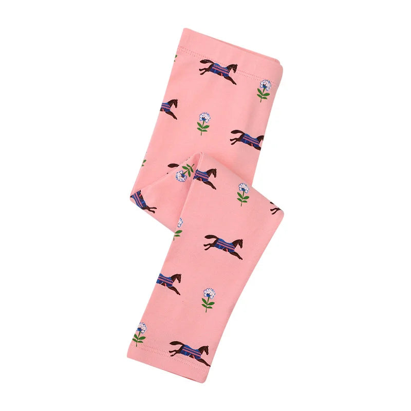 Kinder Einhorn Leggings mit einem fröhlichen Print aus Einhörnern und kleinen Herzen