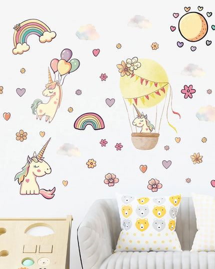 Dein Einhorn Wandtattoo Heissluftballon