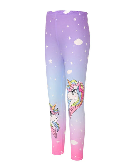 Deine weiche Einhorn Leggings mit Farbblock!