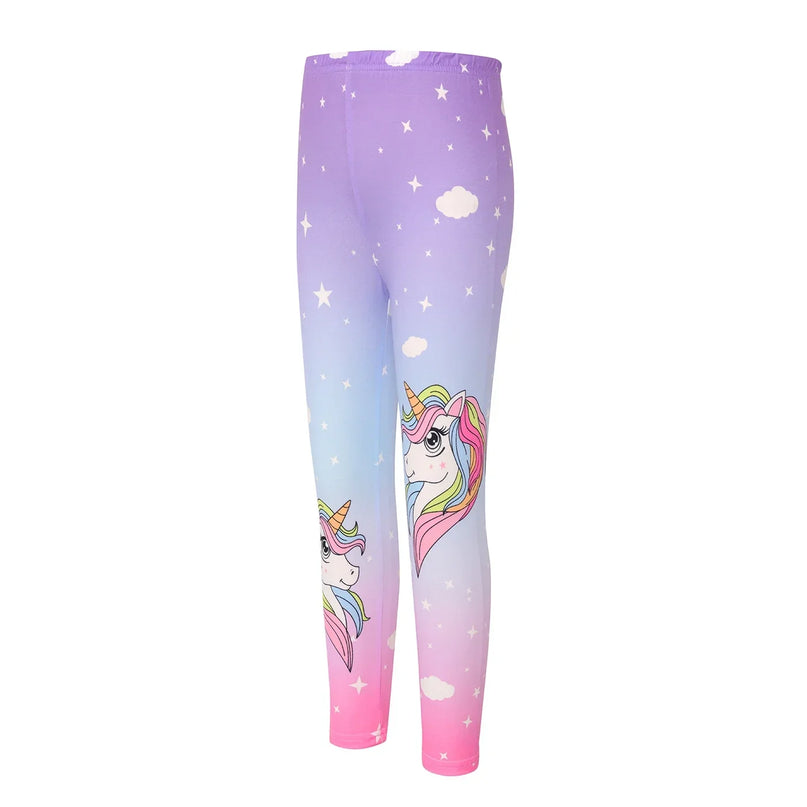 Deine weiche Einhorn Leggings mit Farbblock!
