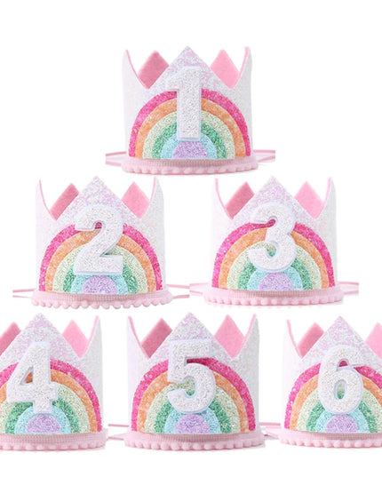 Regenbogen Einhorn Krone zum Geburtstag!
