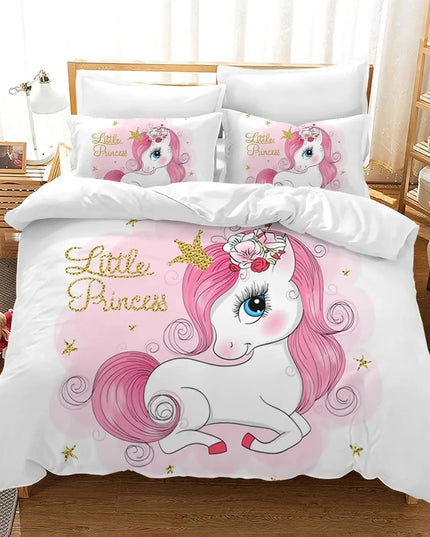 Deine Süße 3D Einhorn Bettwäsche