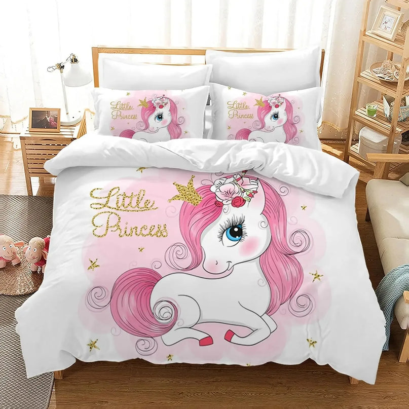 Deine Süße 3D Einhorn Bettwäsche
