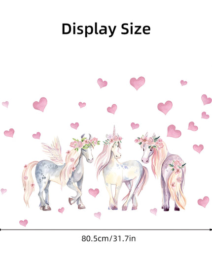 Dein Einhorn Wandtattoo mit Wolken &