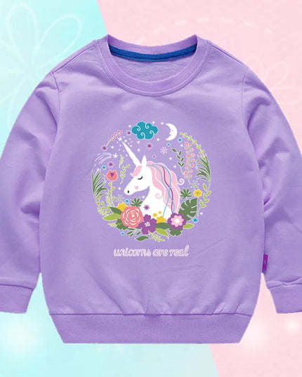 Magischer Einhorn Pullover in Lila!