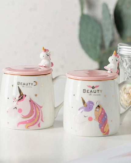 Deine zauberhafte Einhorn Tasse mit Deckel!