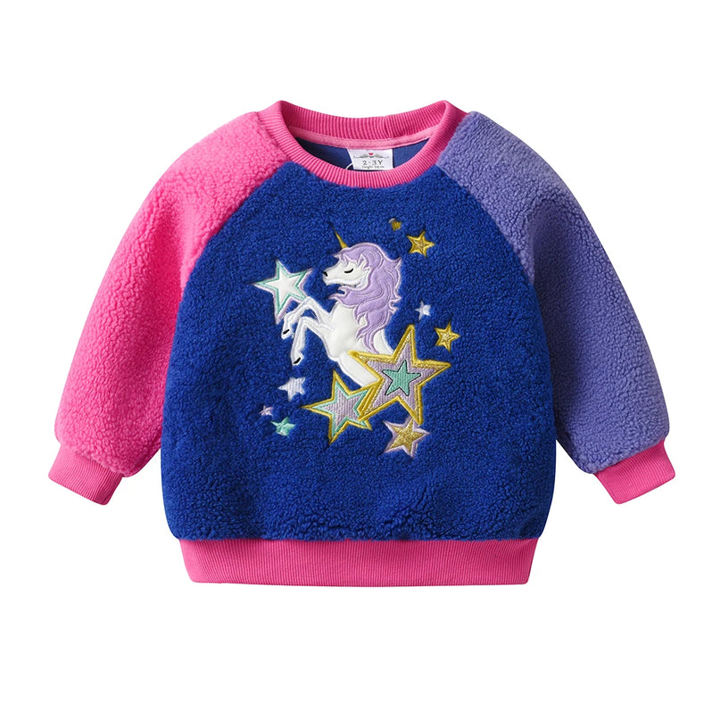 Warmes Einhorn Kostüm Fleece Sweatshirt