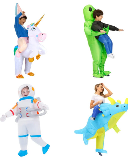 Das Aufblasbares Einhorn Kostuem fuer Alle!