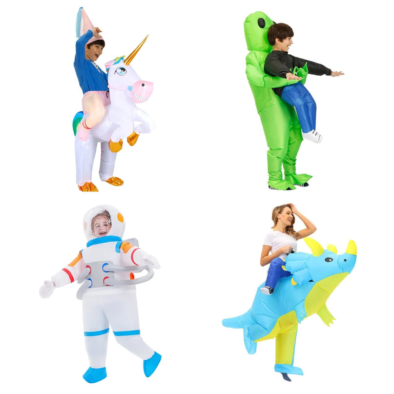 Das Aufblasbares Einhorn Kostuem fuer Alle!