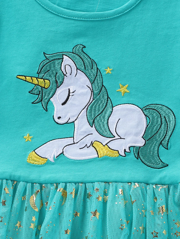 Dein zauberhaftes Einhorn Kleid Blau!