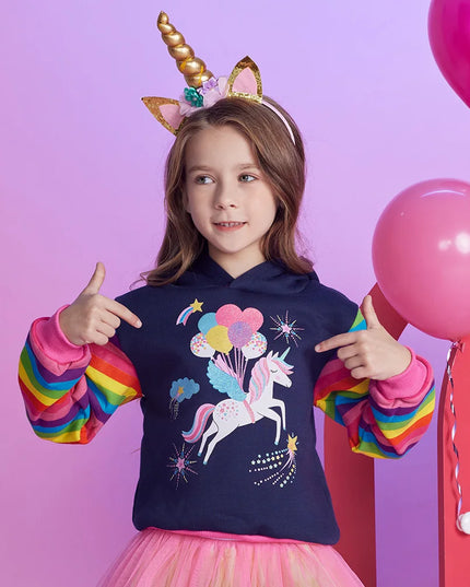 Dein gestreifter Einhorn Hoodie von VIKITA!