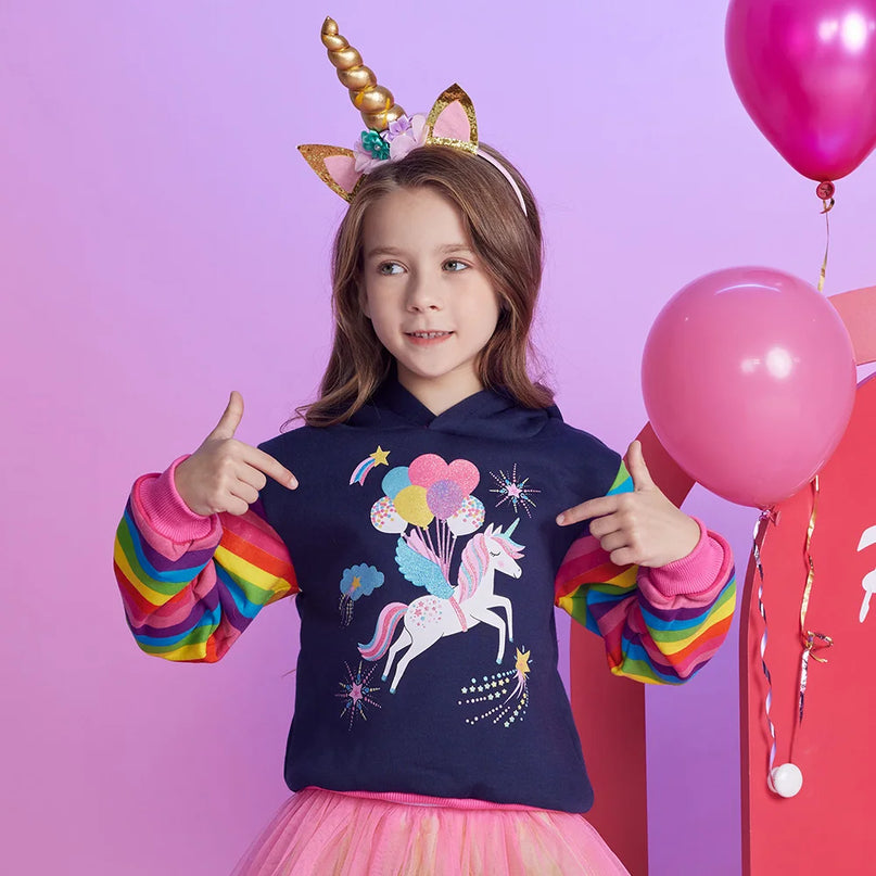 Dein gestreifter Einhorn Hoodie von VIKITA!