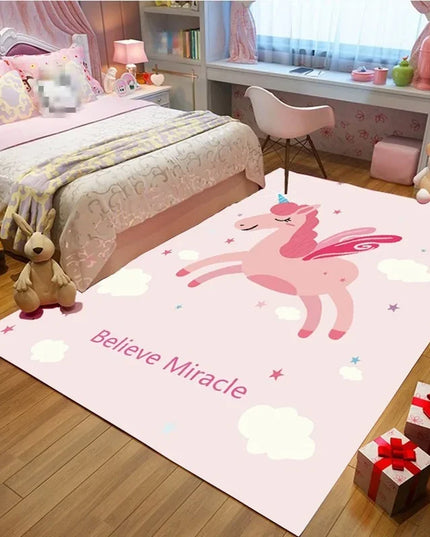 Dein rosafarbenes Einhorn Teppich Schloss!