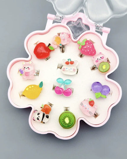 Dein Set bunter Einhorn Ringe