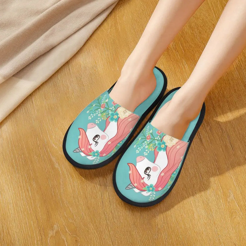 Fantasievolle Einhorn Hausschuhe für dich!