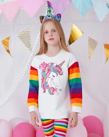 Glitzernder Einhorn Hoodie für kleine