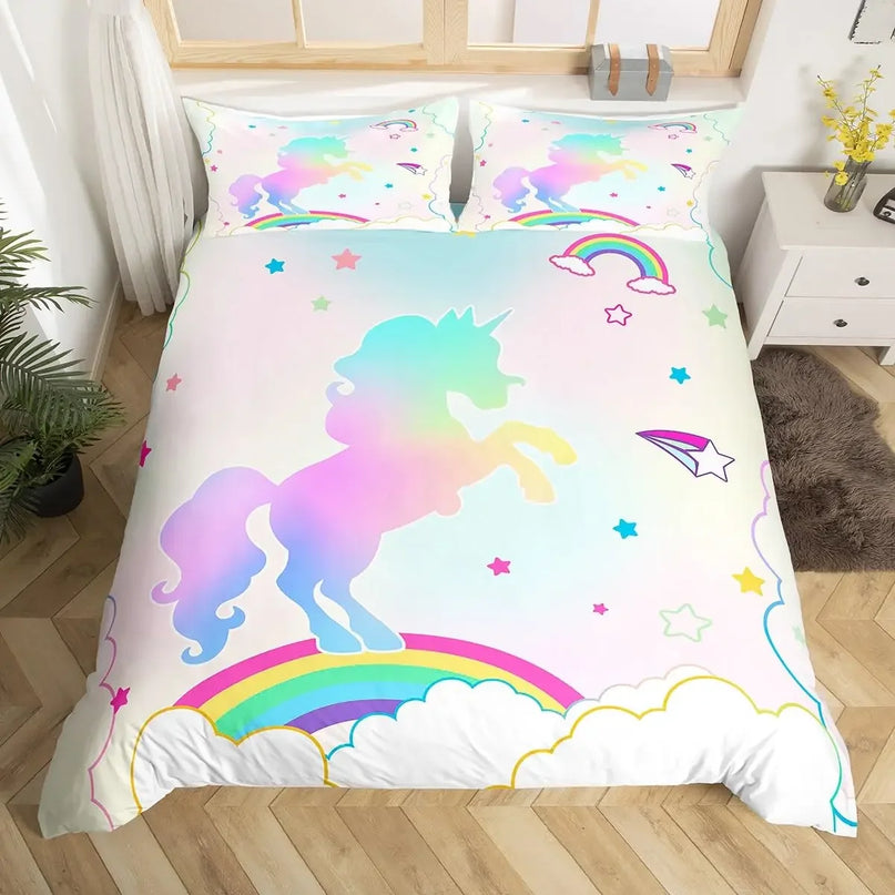 Deine Einhorn Bettwäsche für lila
