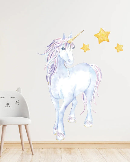 Dein Einhorn Wandtattoo mit Wolken &