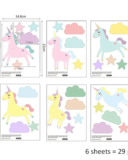 Dein zauberhaftes Einhorn Wandtattoo Aquarell