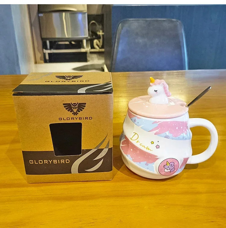 Deine magische Einhorn Tasse mit Löffel!