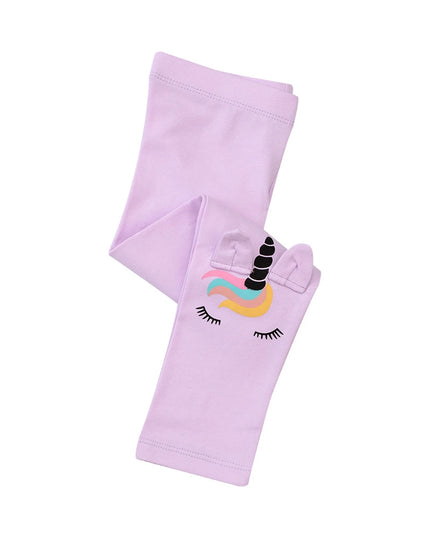 Lila Einhorn Leggings für kleine Träumerinnen