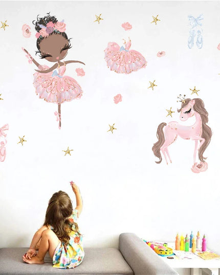 Dein Einhorn Regenbogen Wandtattoo –