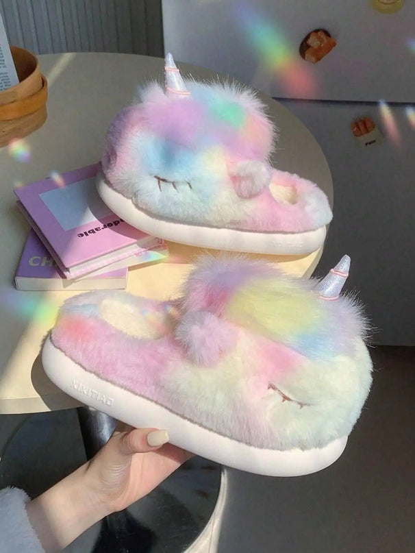 Kuschelige Einhorn Hausschuhe für deine Füße!