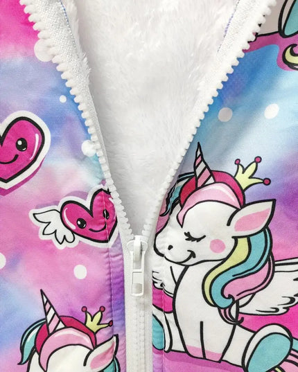 Kuschelige Einhorn Jacke für kalte Tage