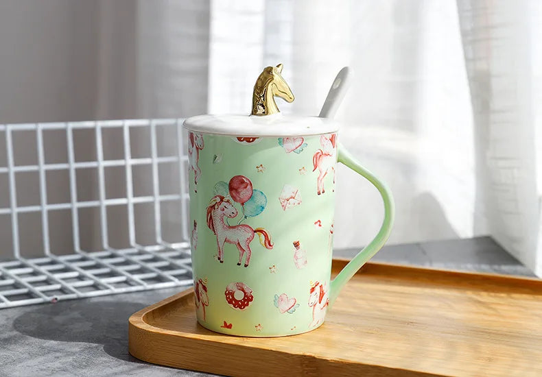 Deine clevere Einhorn Tasse mit Handyhalter!