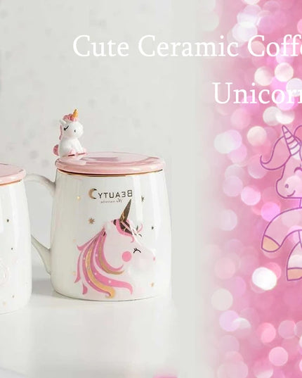 Deine zauberhafte Einhorn Tasse mit Deckel!