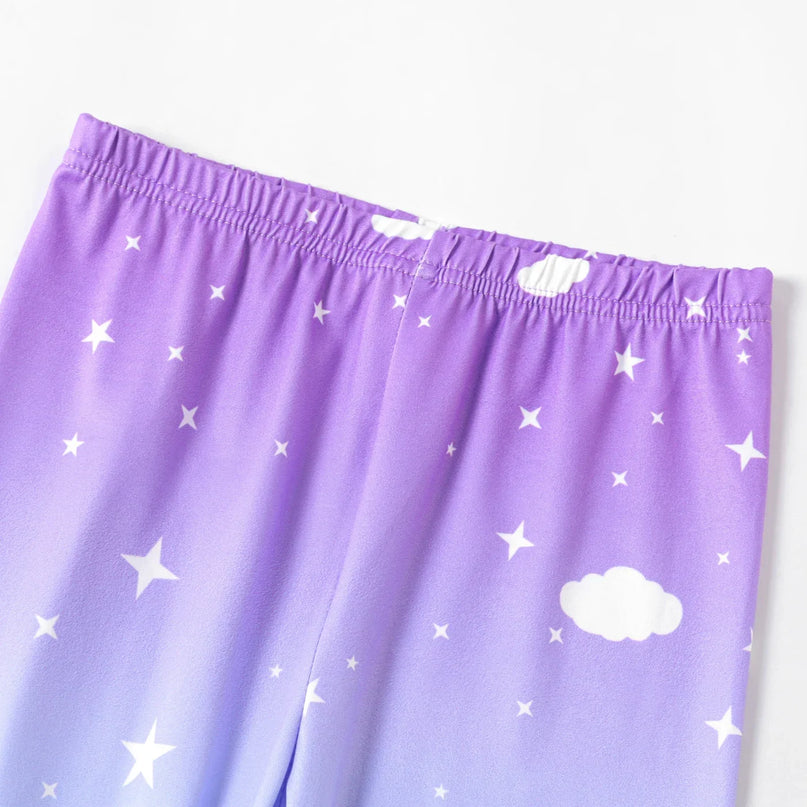 Deine weiche Einhorn Leggings mit Farbblock!