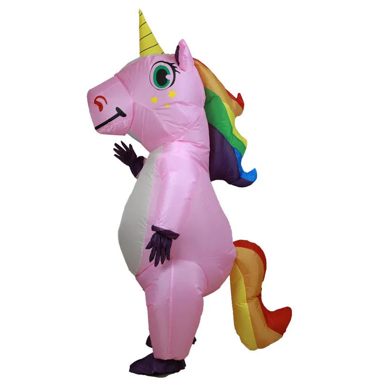 Flieg durch den Raum: Blaues Einhorn Kostuem!