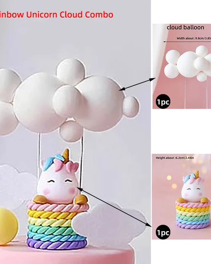 Regenbogen Einhorn Backform Topper
