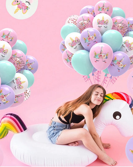 Konfetti-Zauber mit Einhorn Deko Ballons!