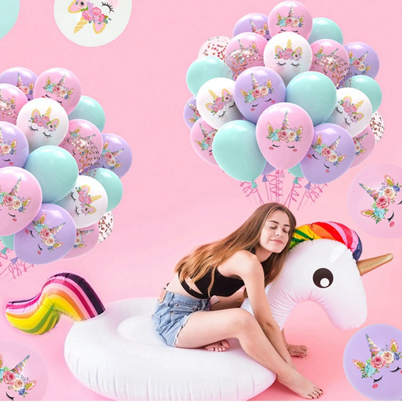 Konfetti-Zauber mit Einhorn Deko Ballons!