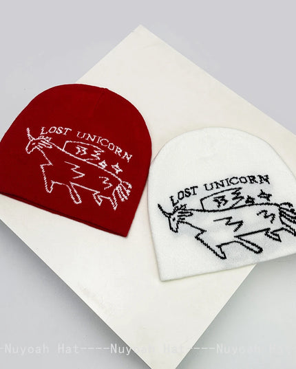 Dein cooler Einhorn Beanie in Grau für alle