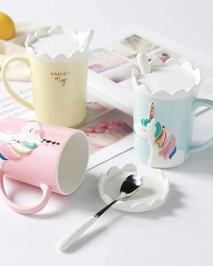 Deine zauberhafte Einhorn Tasse mit Deckel!