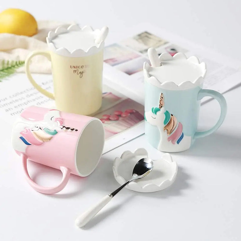 Deine zauberhafte Einhorn Tasse mit Deckel!