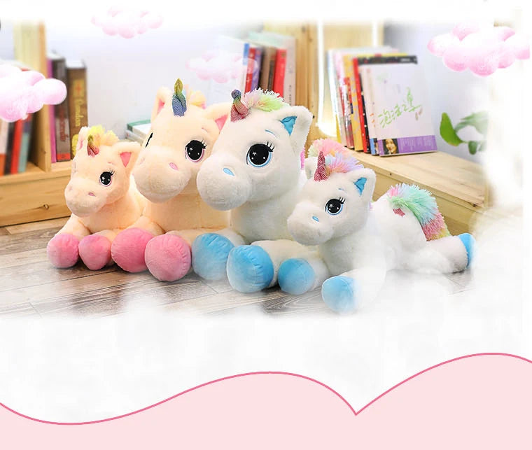 Dein riesiges Regenbogen Einhorn Kissen!