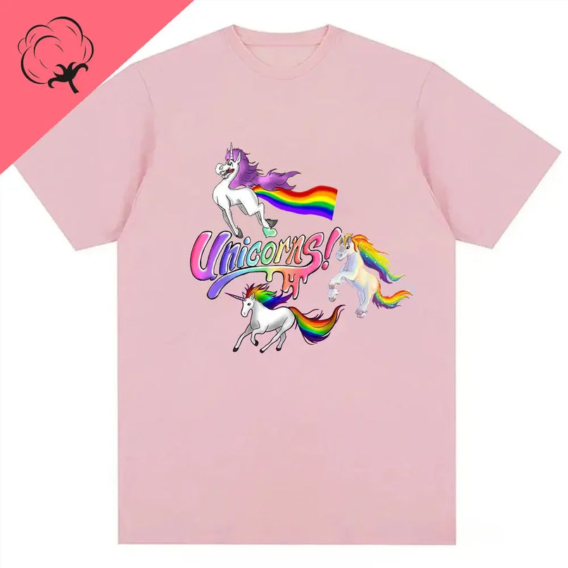 Dein cooles Einhorn T-Shirt mit Regenbogen
