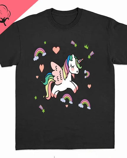 Dein cooles Einhorn T-Shirt mit Regenbogen